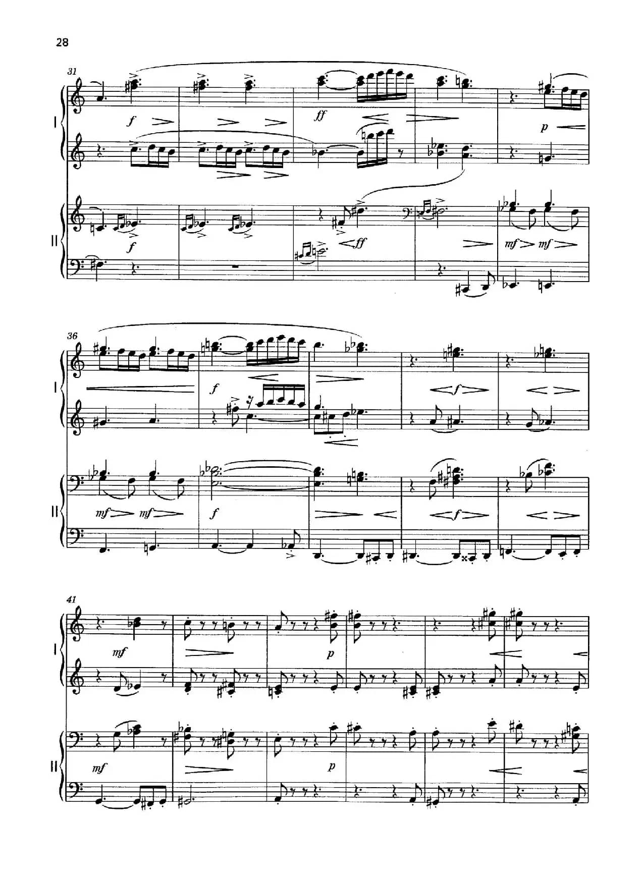 Vier Bagatellen Op.70（4首小品·Ⅳ·四手联弹）