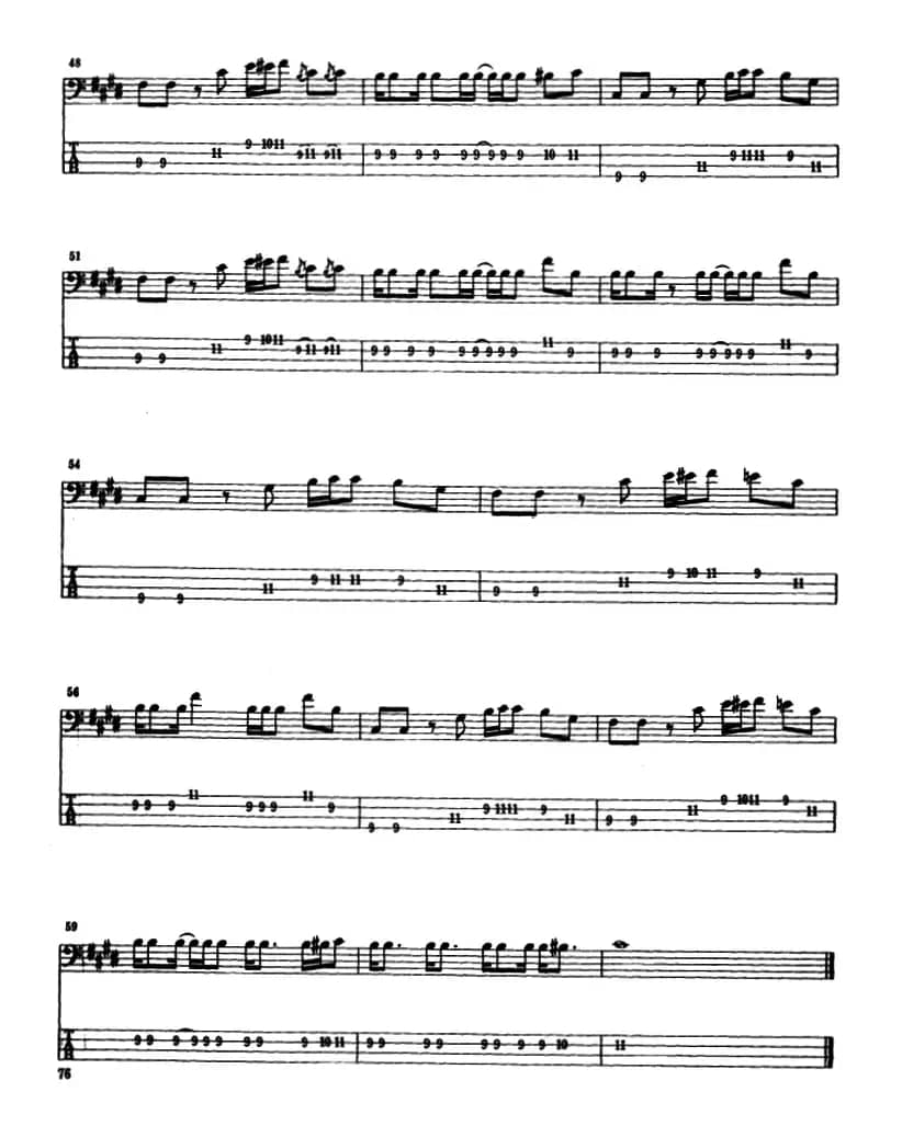 电贝司专业等级第六级(三、自选曲目)