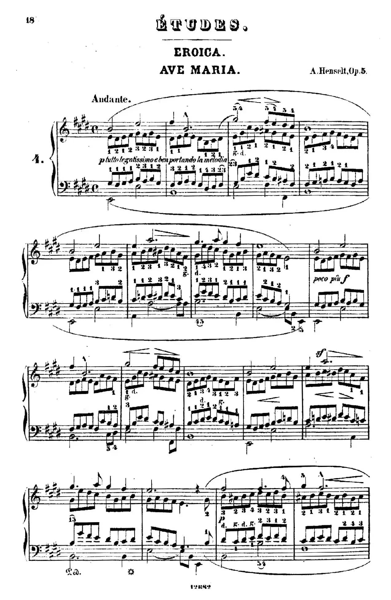 Douze Etudes de Salon Op.5（12首沙龙练习曲·4）