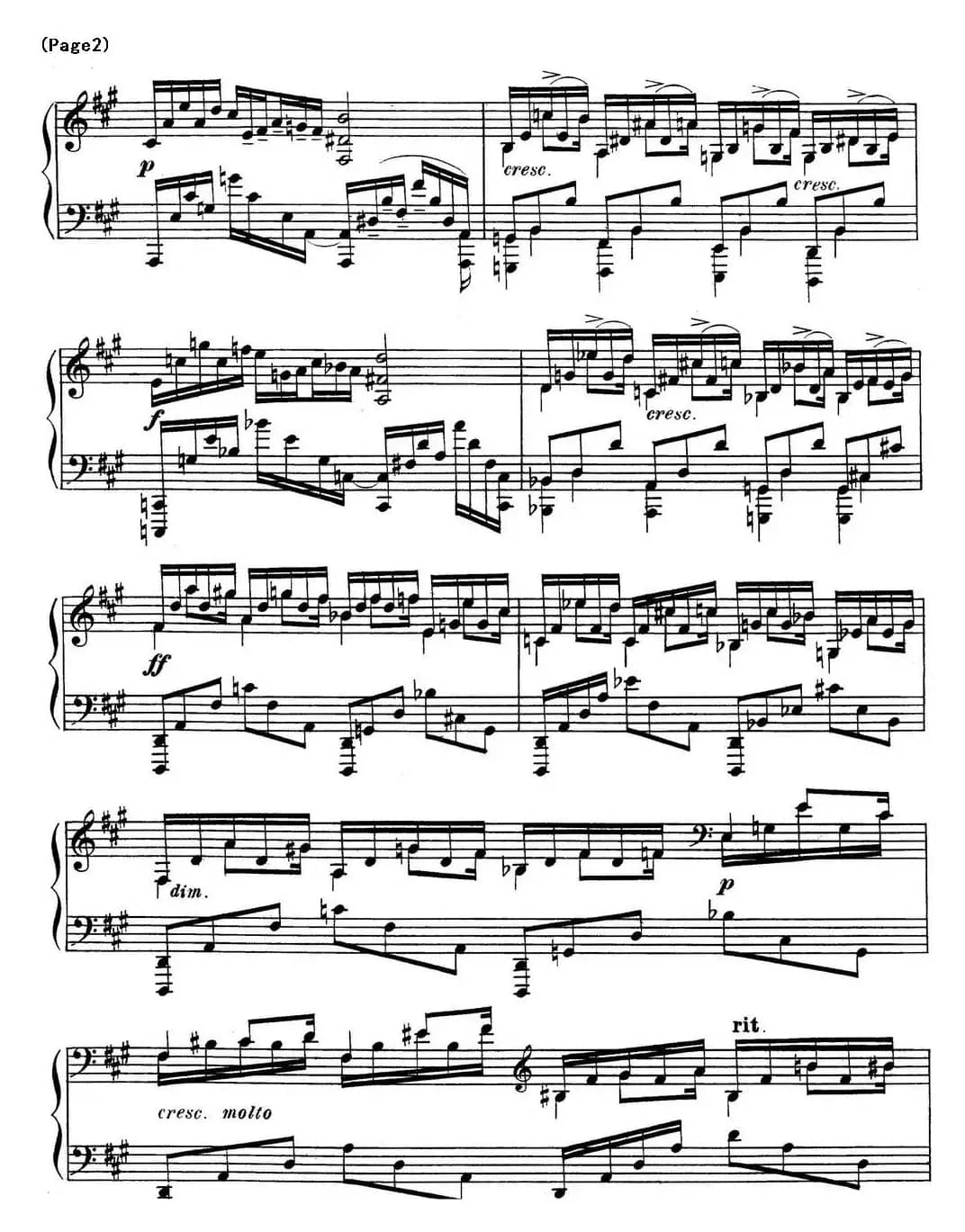 斯克里亚宾12首钢琴练习曲 Op8(No.2 Alexander Scriabin Etudes)