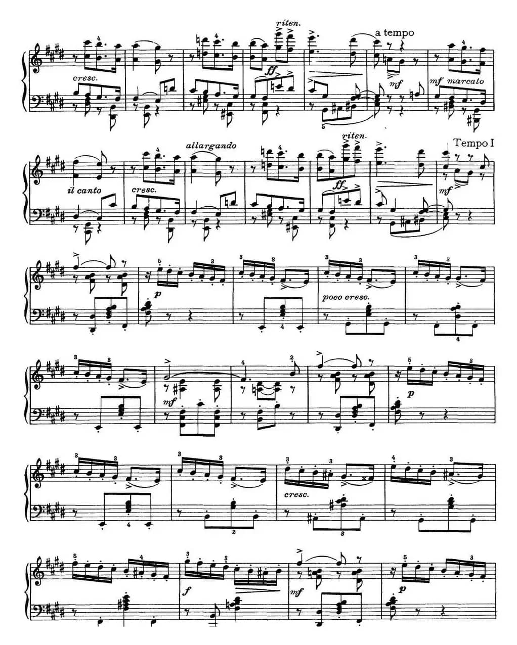 柴可夫斯基18首钢琴小品Op.72(3.Tendres reproches)