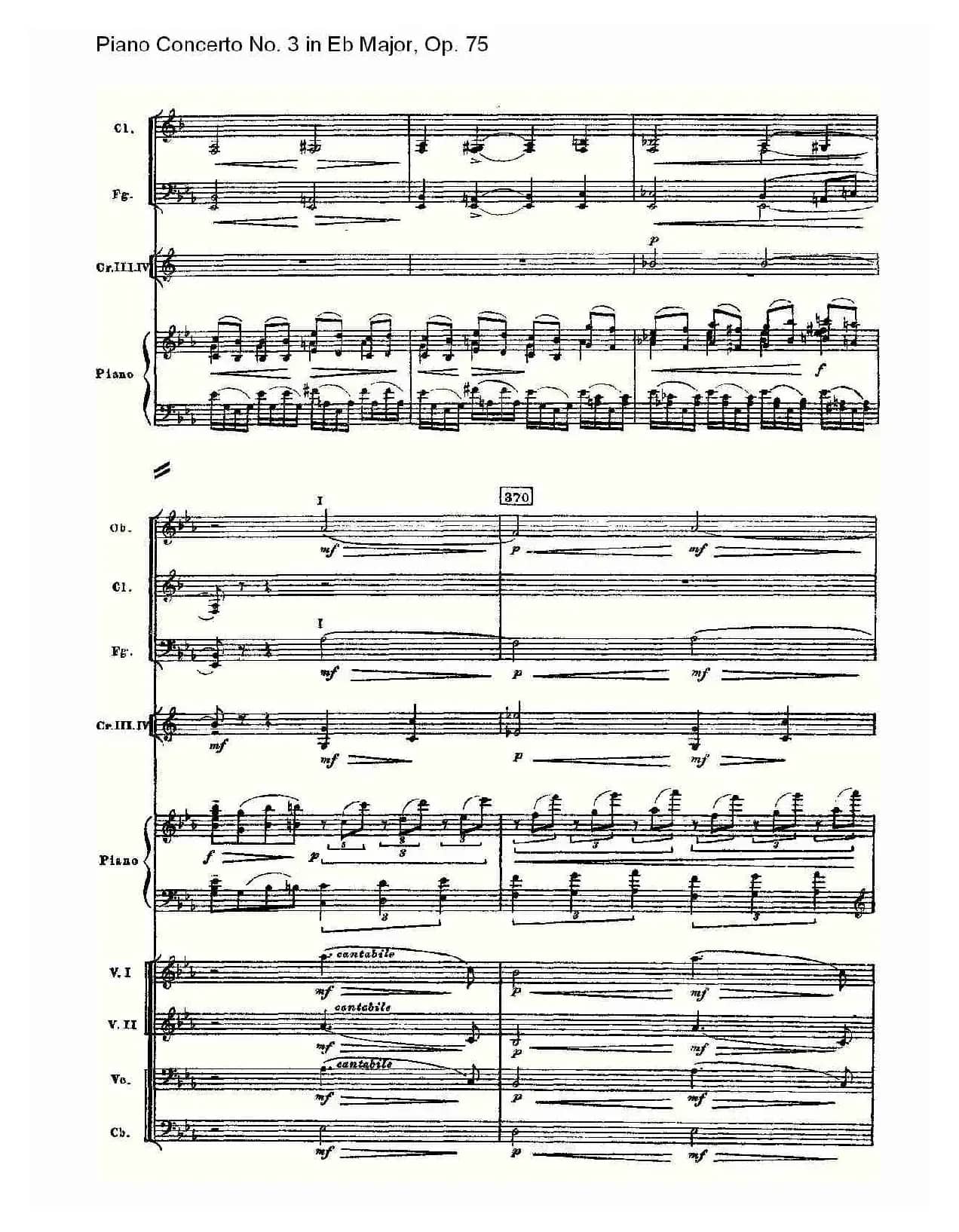 Piano Concerto No.3 in Eb Major, Op.75（Eb大调第三钢琴协奏）