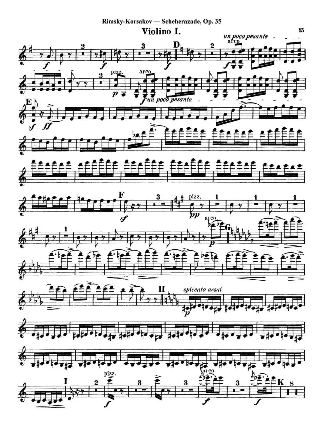 Scheherazade（Ⅳ）Op.35（第一小提琴）