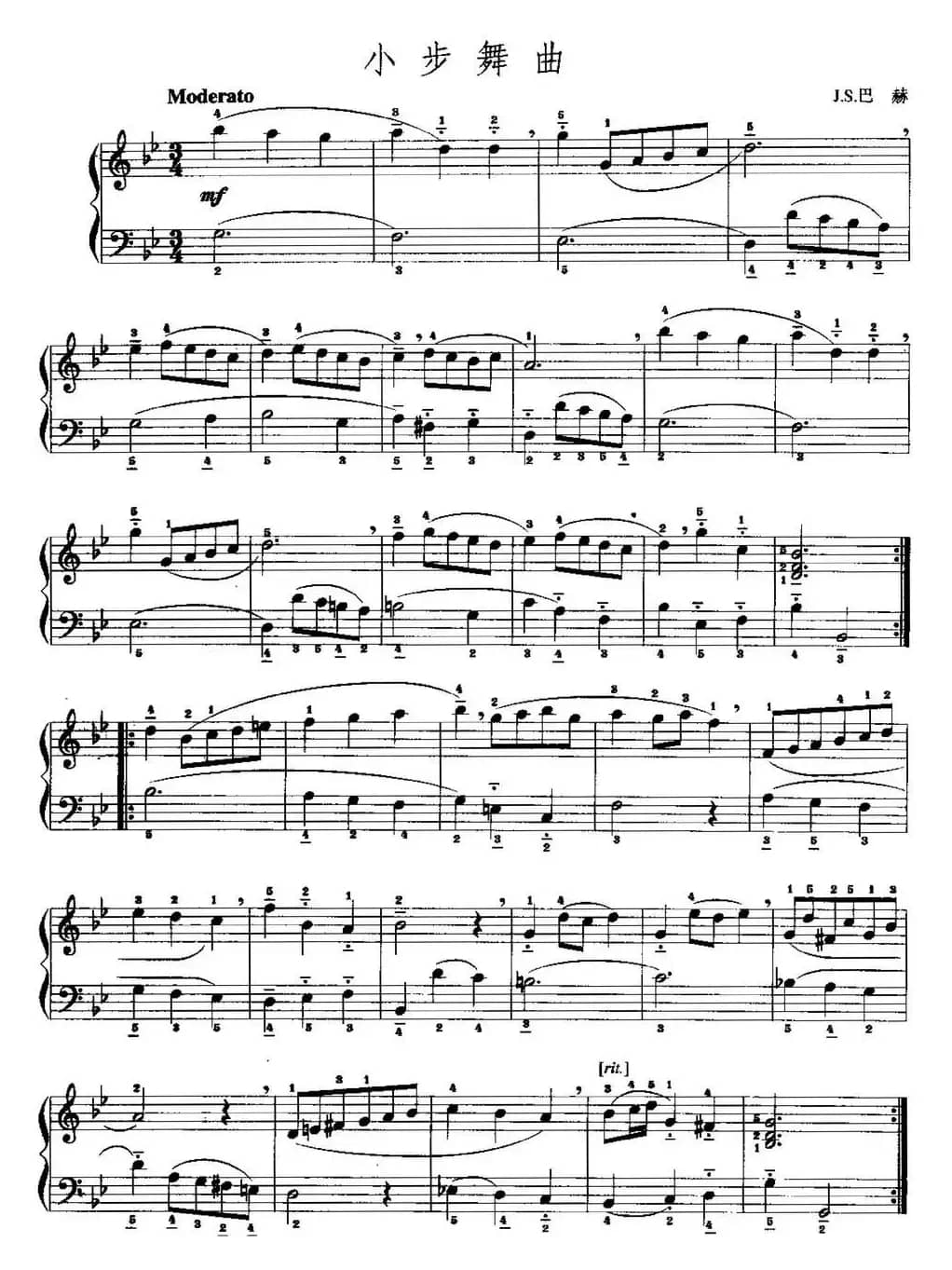 手风琴复调作品：小步舞曲（J.S.巴赫作曲版）