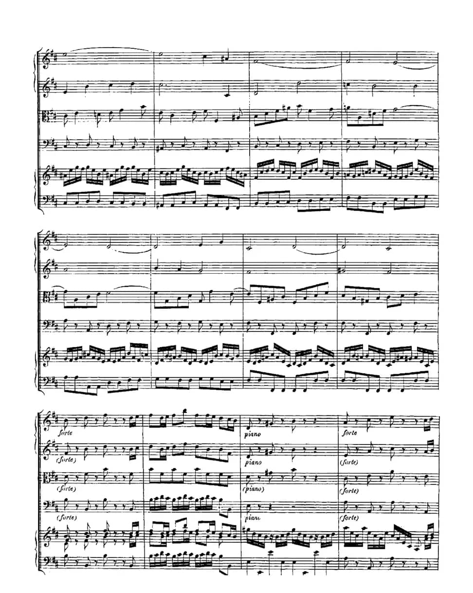 Harpsichd Concerto in D Maj BWV 1054（D大调第三号古钢琴协奏曲·总谱）