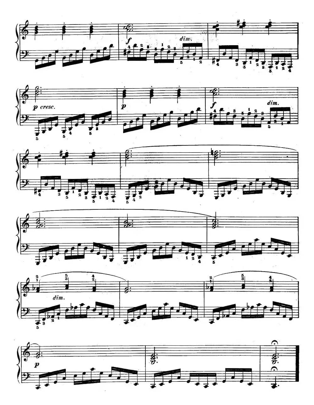 《车尔尼钢琴手指灵巧初步练习曲》OP.636-8