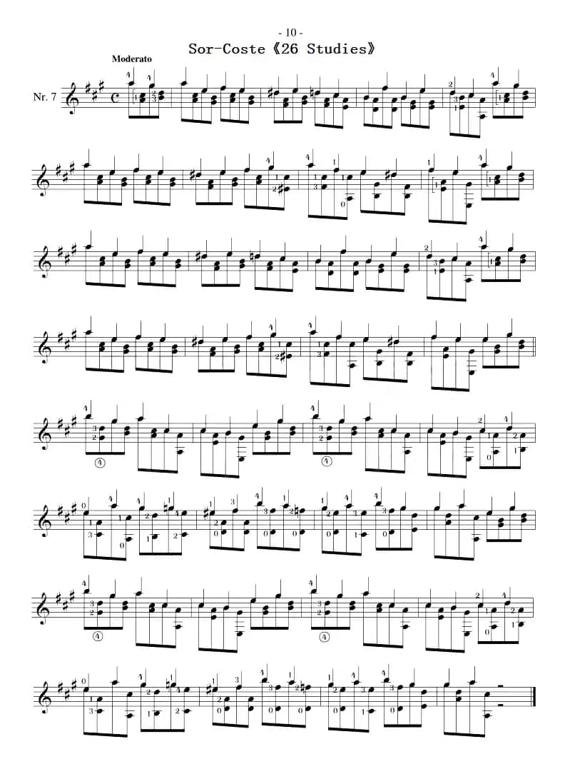 Sor-Coste《26 Studies》（STUDY 7）