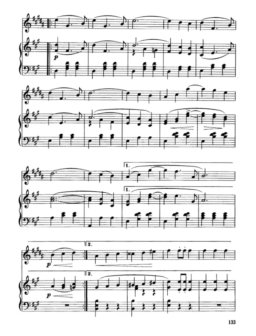 蓝色的多瑙河圆舞曲（降B小号独奏）