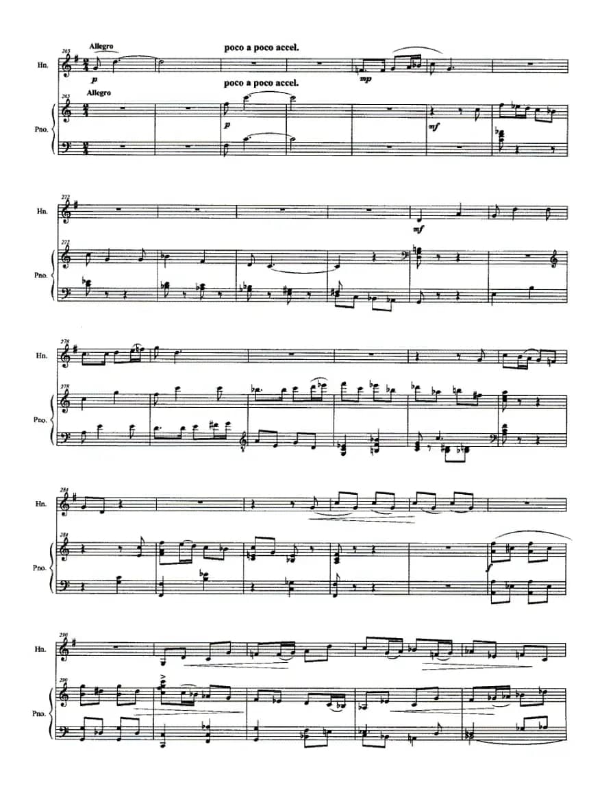 圆号与钢琴叙事曲