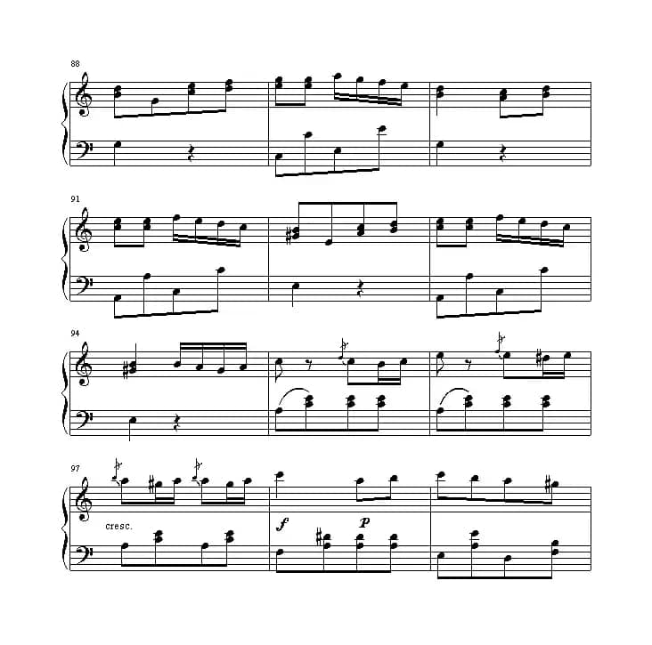 土耳其进行曲（还没考级记谱版）