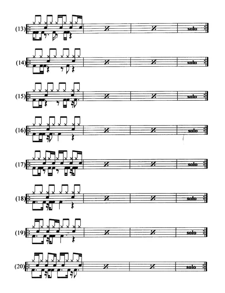 25条架子鼓方克(Funky)节奏型练习