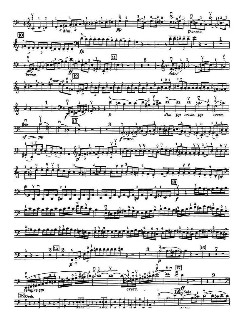 C大调小提琴协奏曲 Op.56（大提琴分谱）