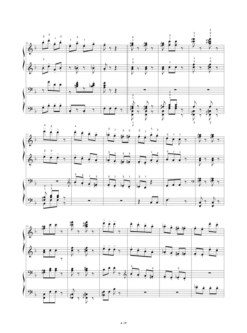 拨弦拨尔卡舞曲（四手联弹）