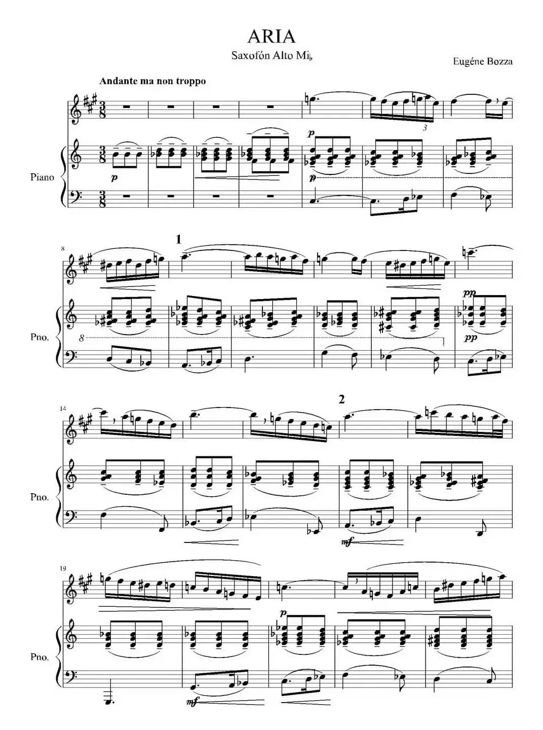 Aria  咏叹调（萨克斯+钢琴）