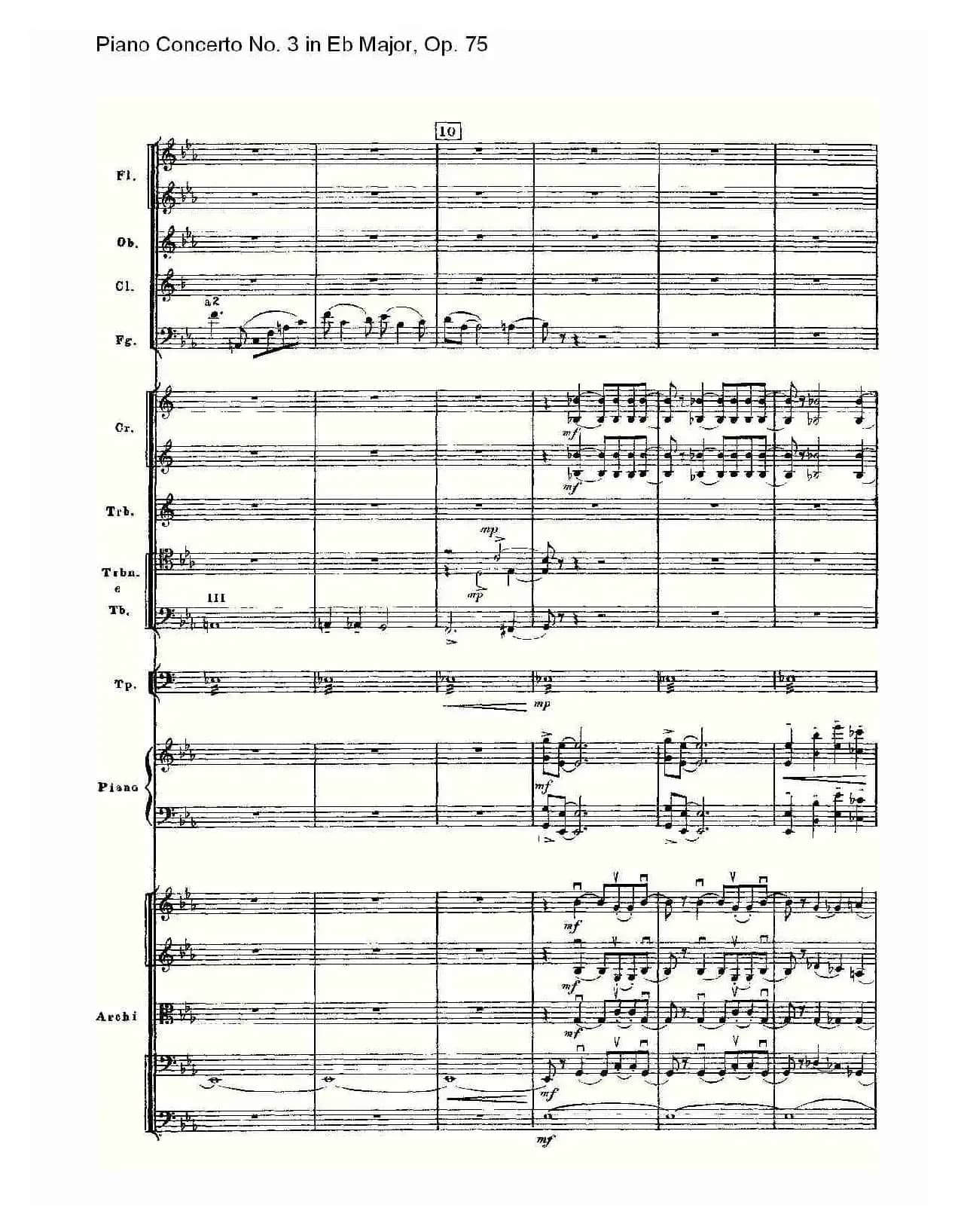 Piano Concerto No.3 in Eb Major,Op.75（Eb大调第三钢琴协奏曲）