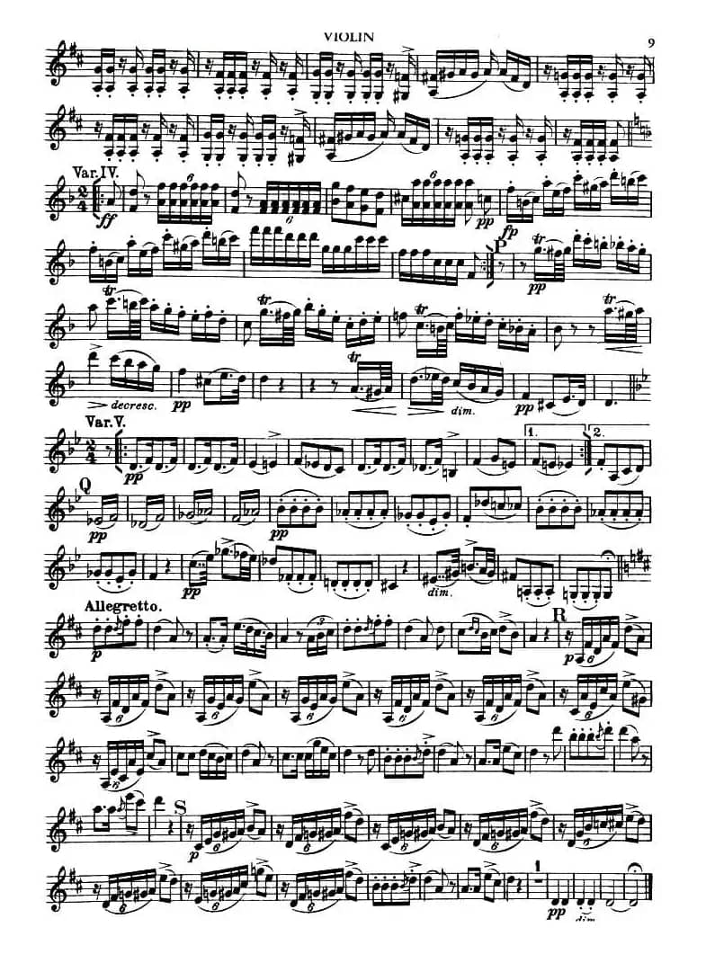 TROUT QUINTET（鳟鱼五重奏）（小提琴分谱）