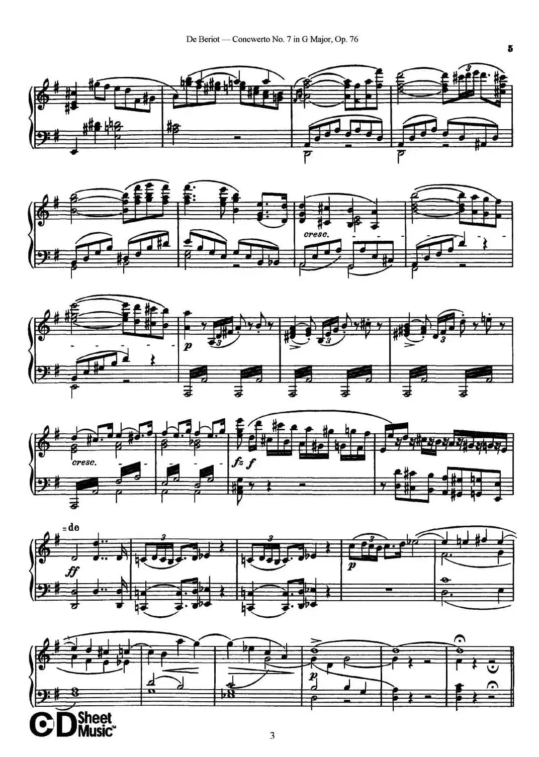 G大调第七协奏曲（Concerto No.7 in G Major）Op.76（小提琴+钢琴伴奏）