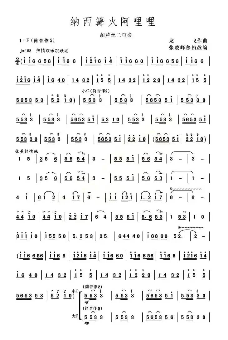 纳西篝火阿哩哩