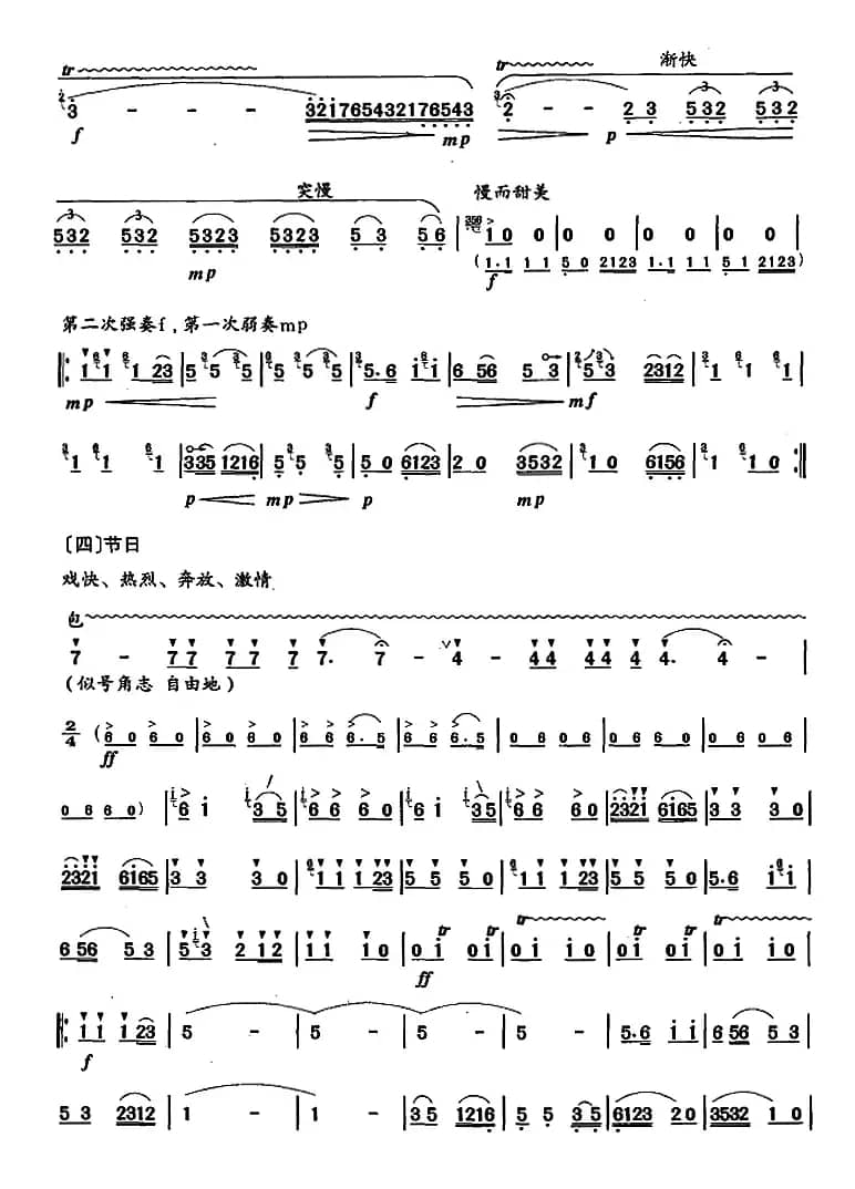 笛箫九级考级曲目：巴塘素描