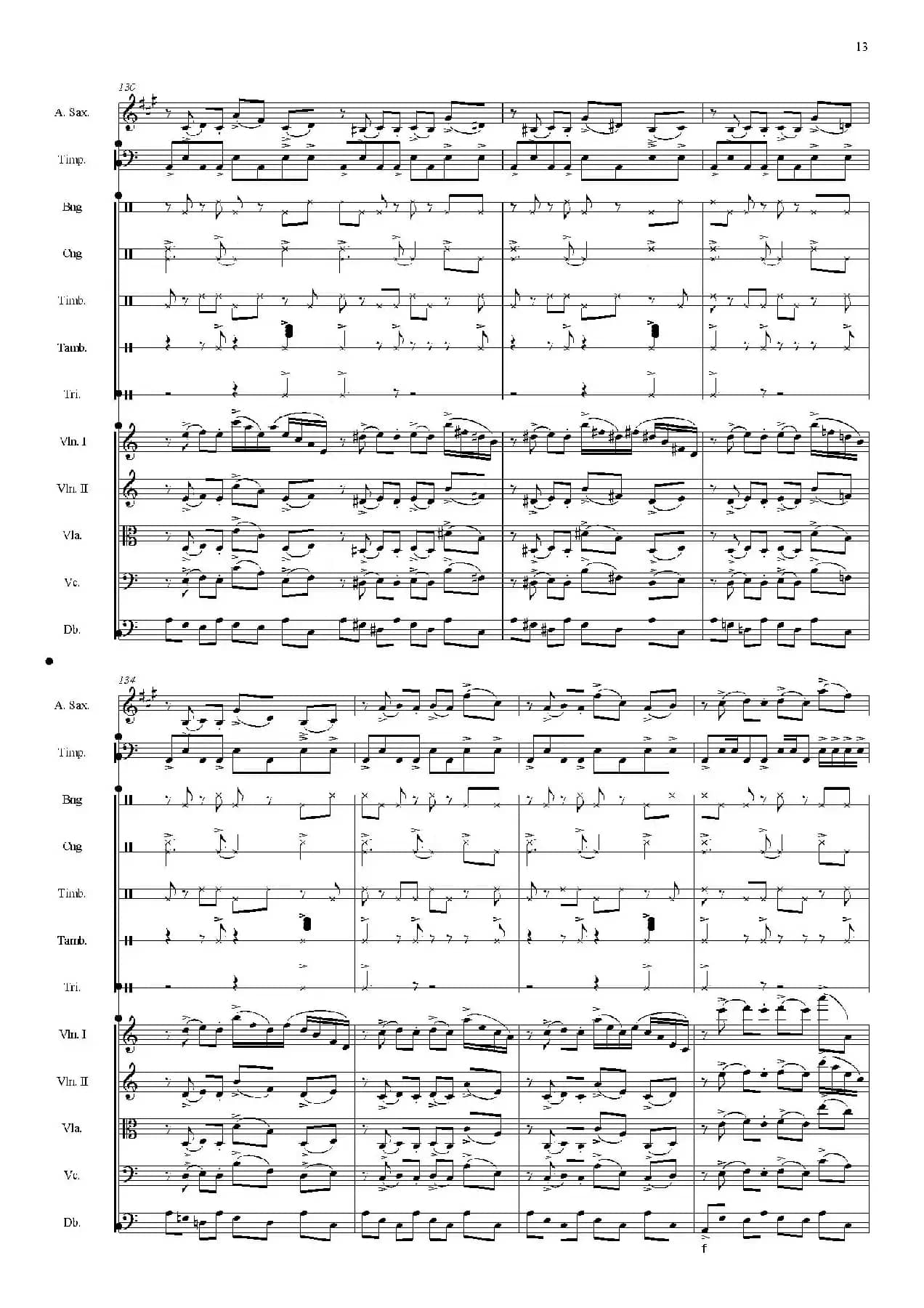 Libertango（自由探戈）（中音萨克斯+弦乐队伴奏总谱）