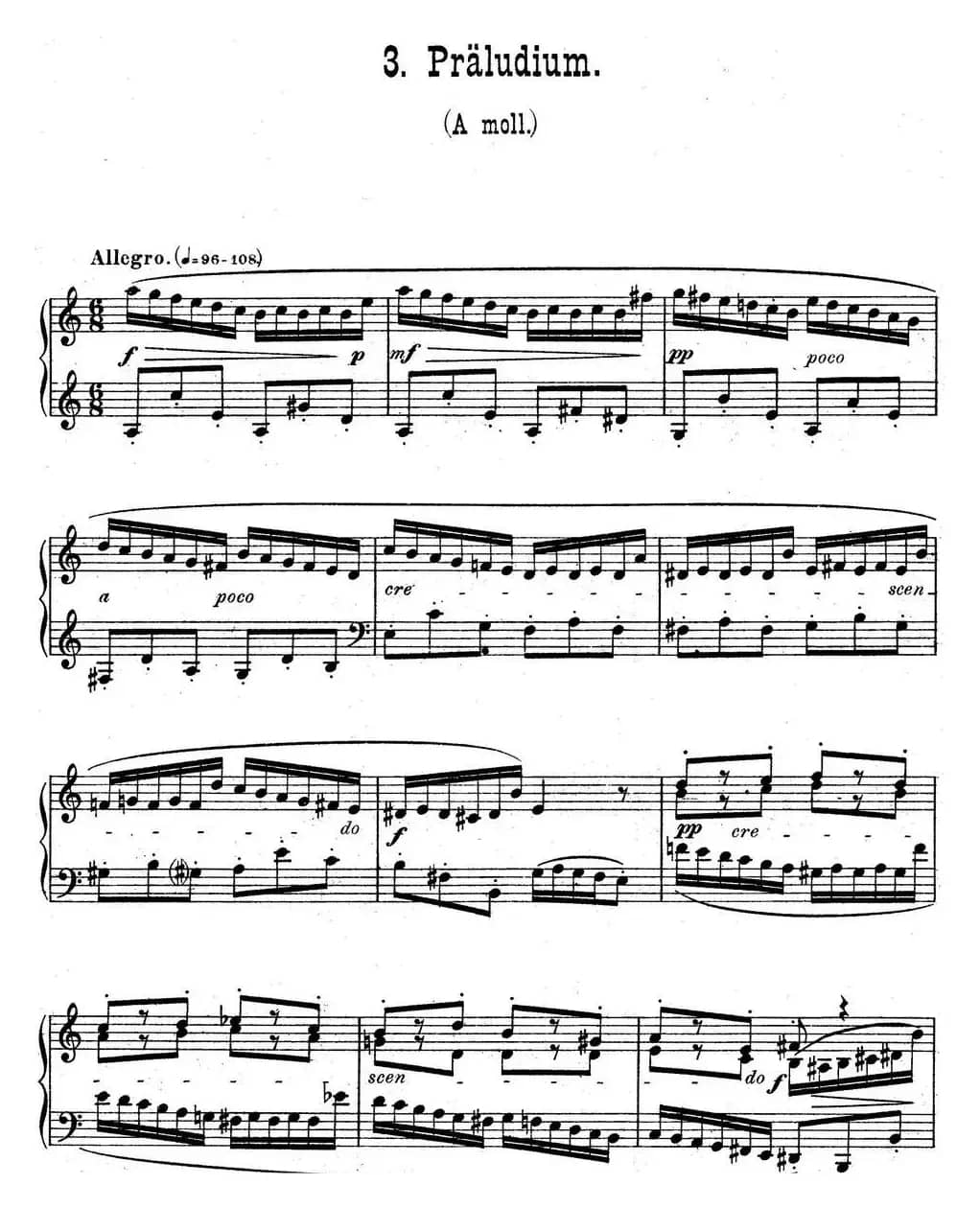 6 Preludes and Fugues Op.99（6首前奏曲与赋格·3）