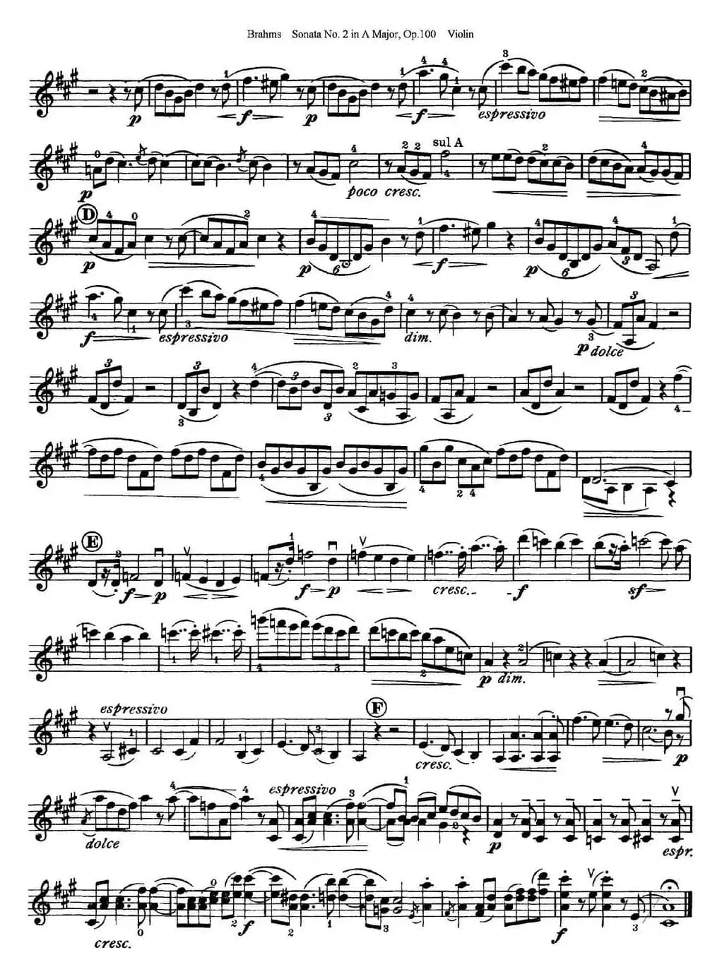 Violin Sonata No.2 in A Major Op.100