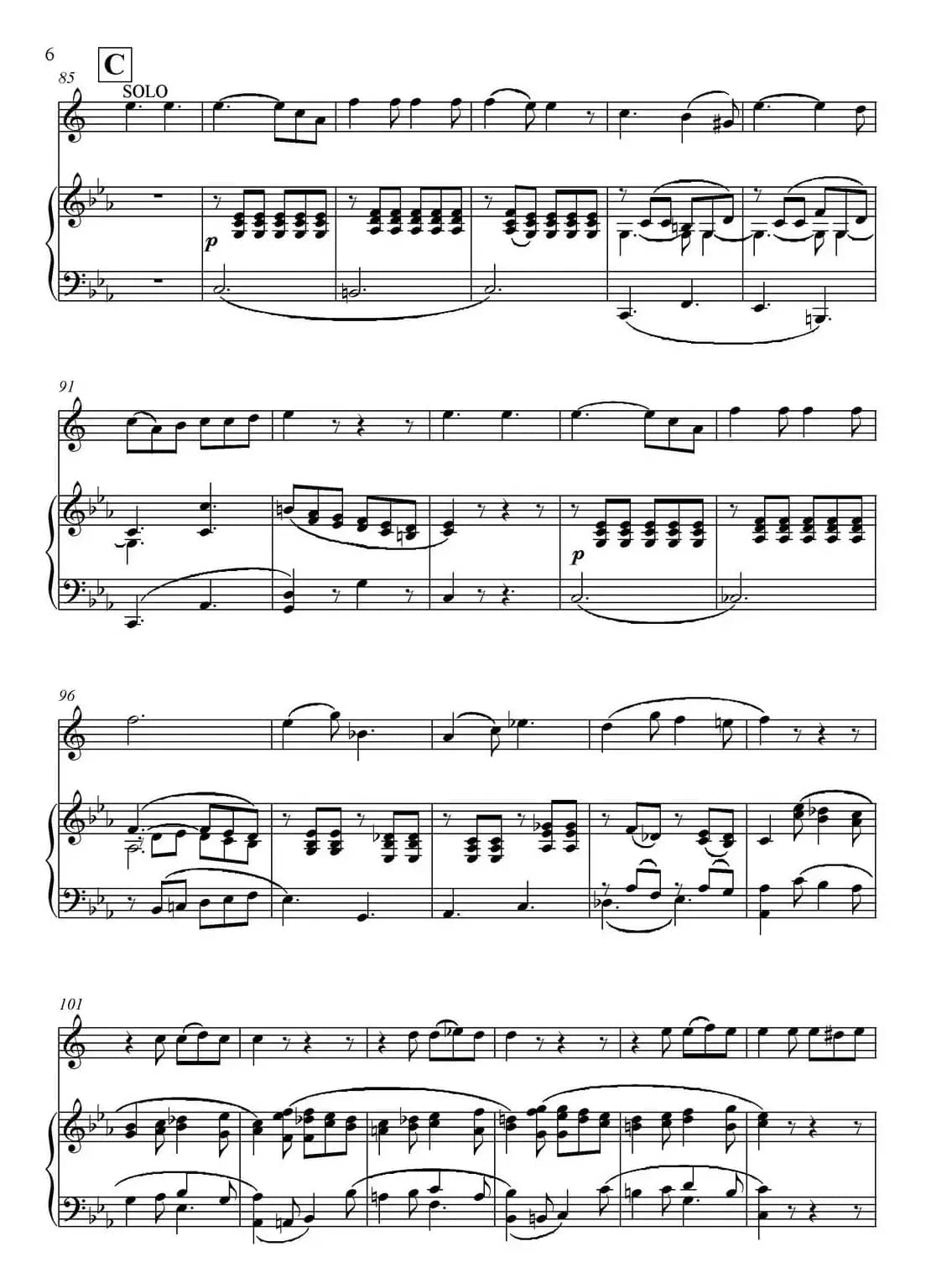 Mozart：Concerto KV495 No.4-3st Rondo 回旋曲（上低音萨克斯+钢琴伴奏）