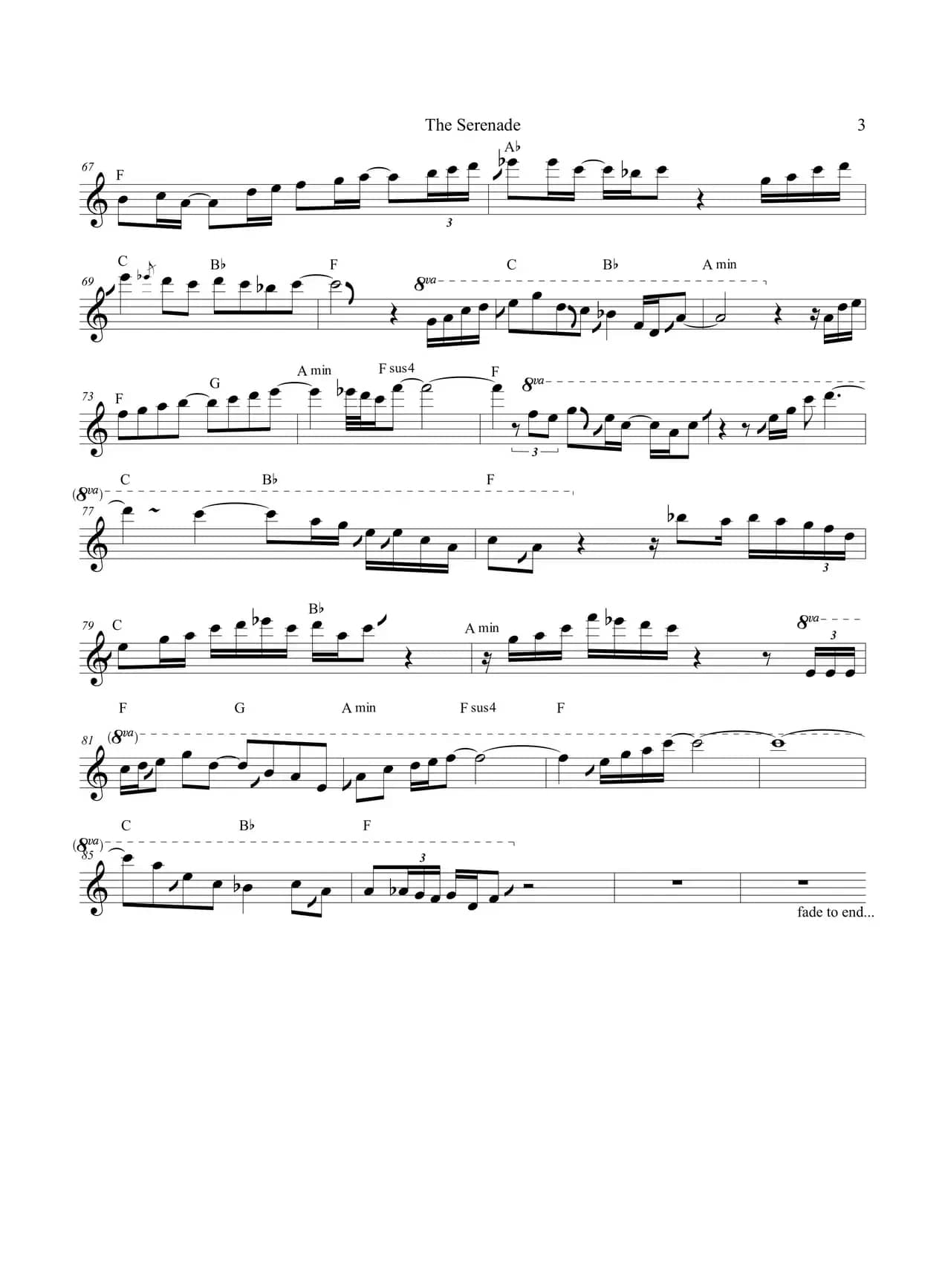 The Serenade（次中音萨克斯）