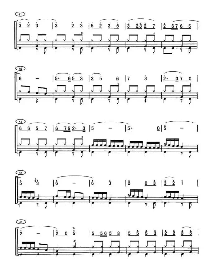 在希望的田野上（架子鼓谱）