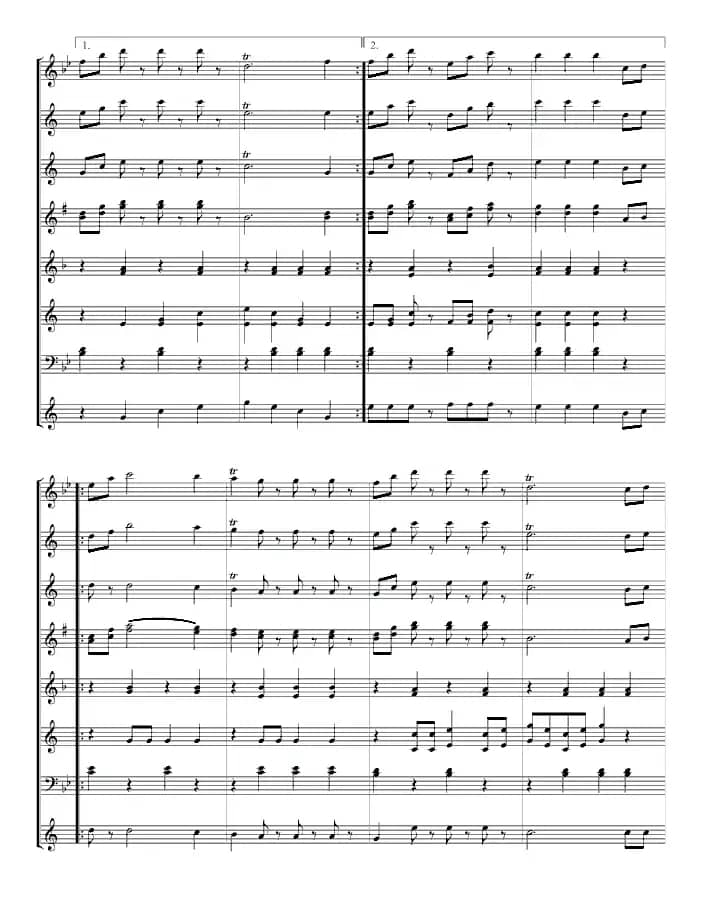 拉德斯基进行曲（管乐总谱、寒风编配版）