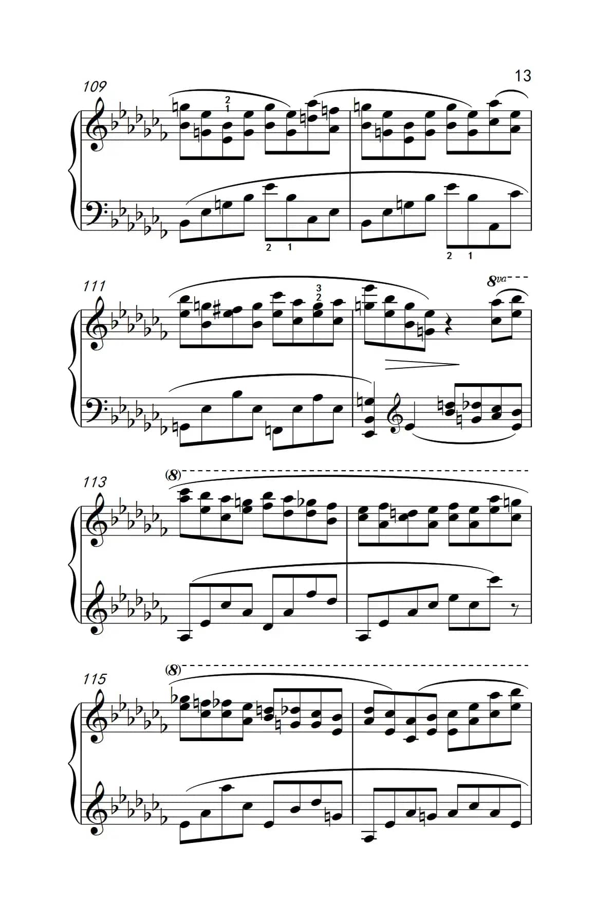 莫什科夫斯基 钢琴练习曲（第十三首）