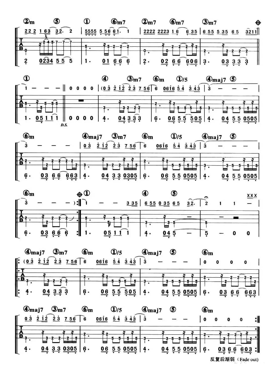 我可以抱你吗（贝司谱）