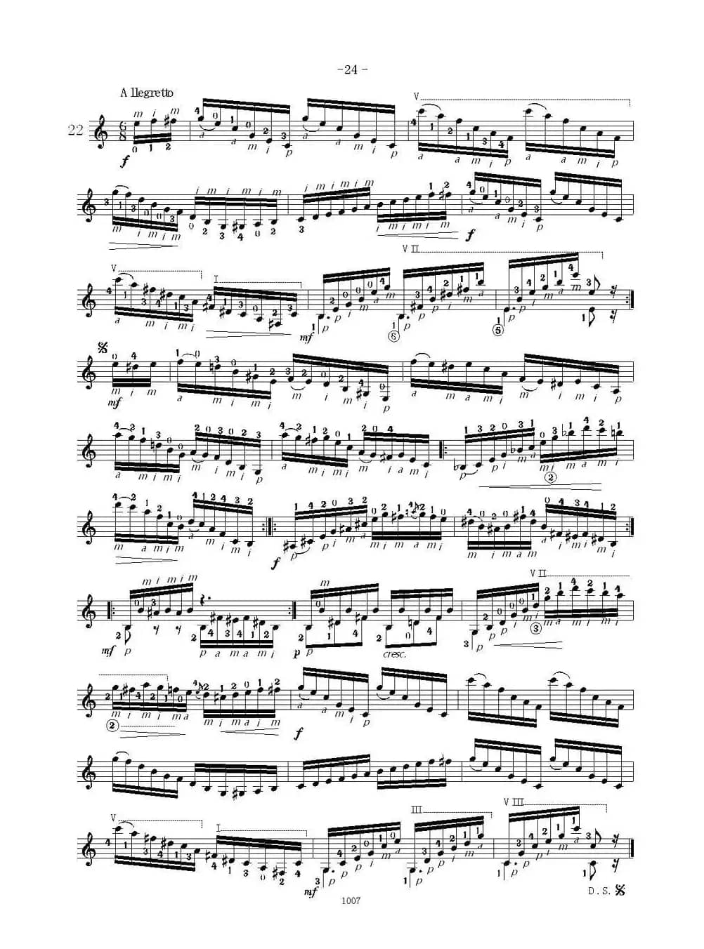 卡尔卡席25首练习曲之21——25