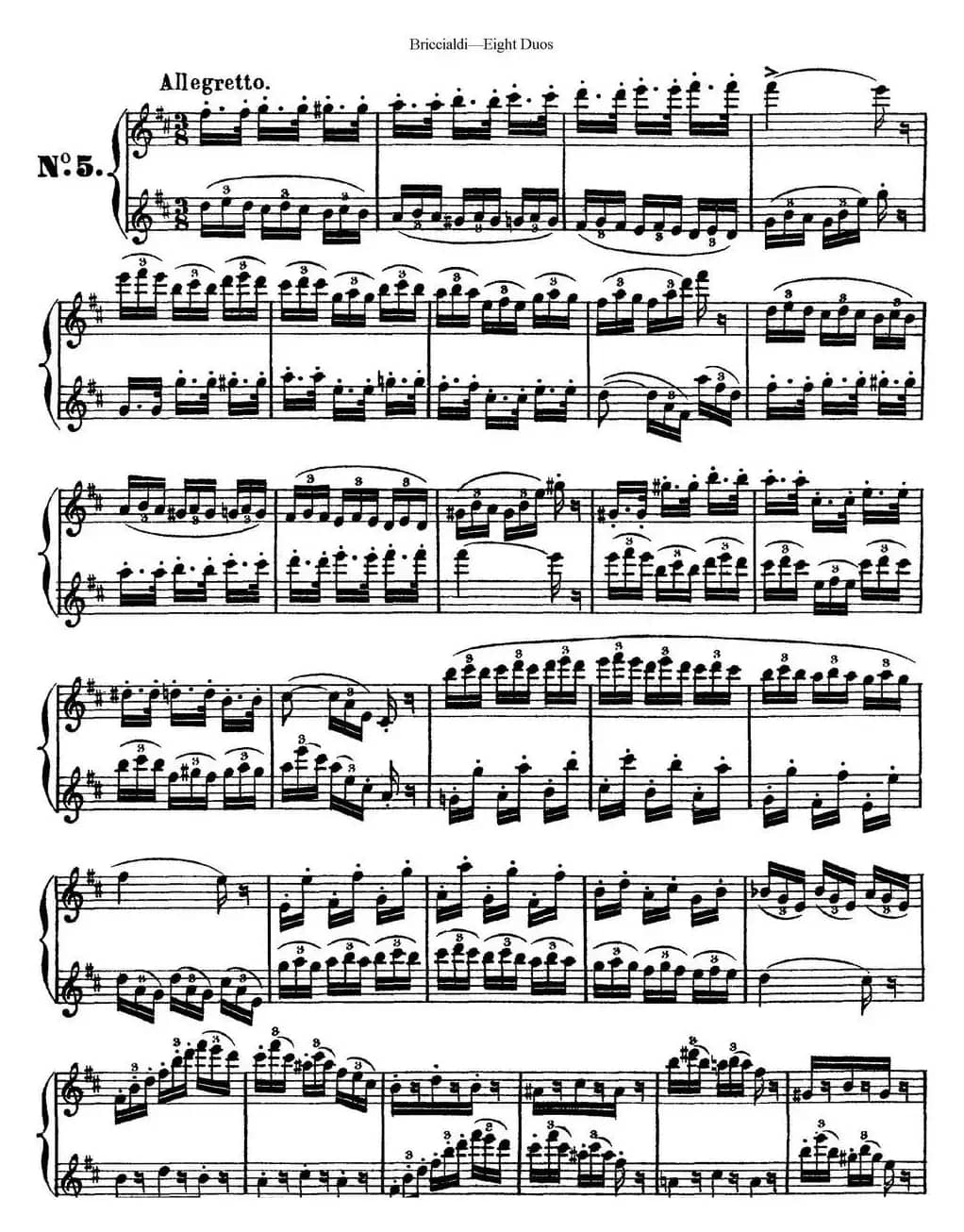 8首博瑞西亚第长笛二重奏（NO.5）