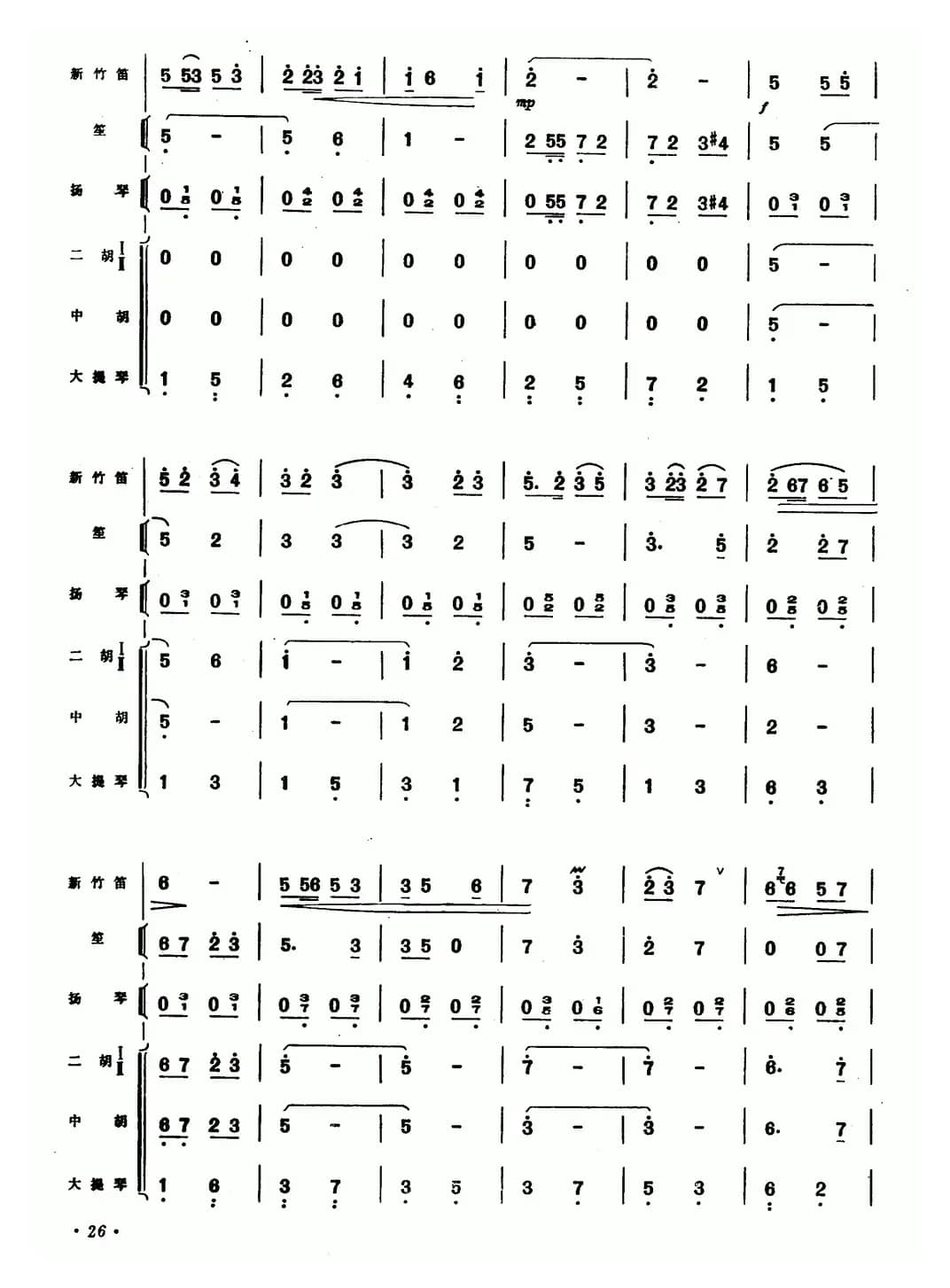 在希望的田野上（新竹笛+乐队伴奏）