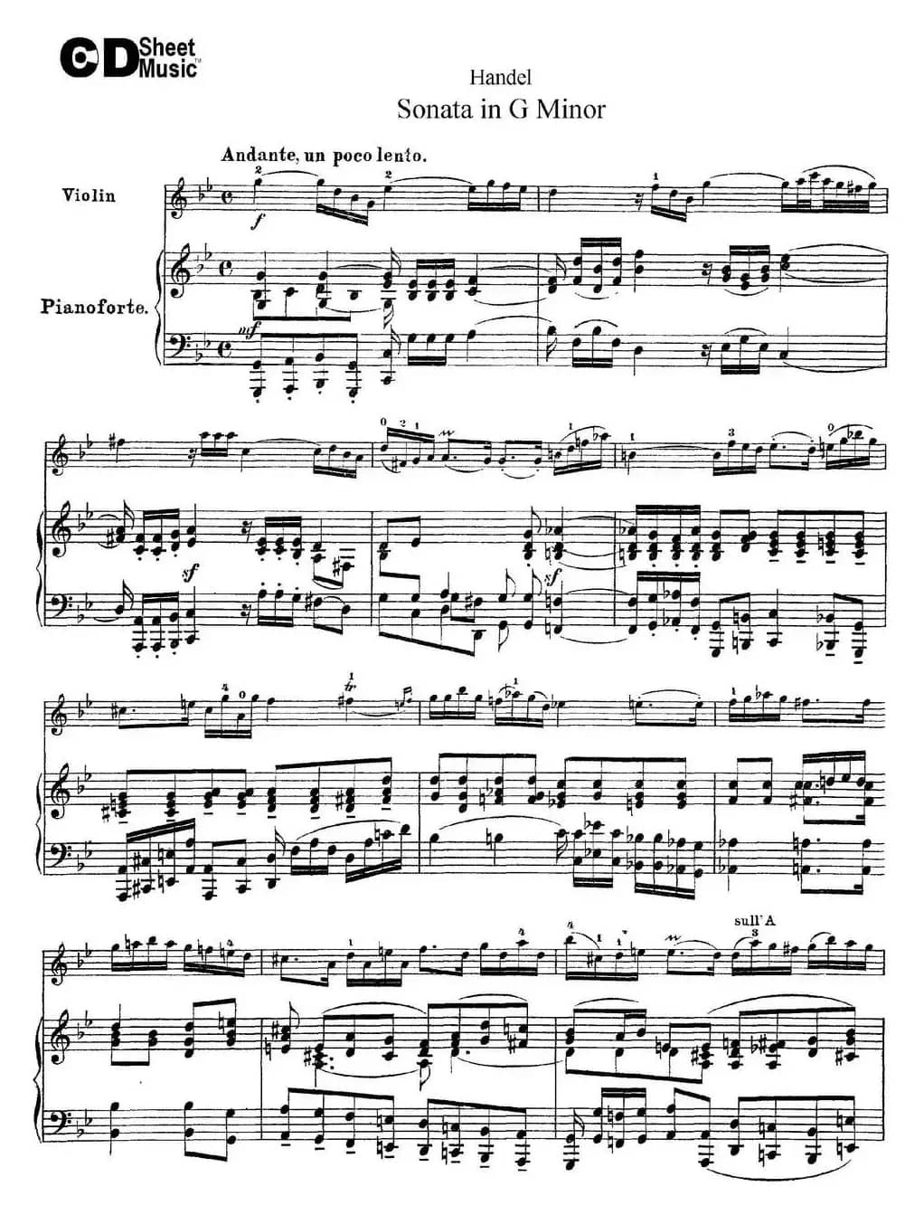 Violin Sonata No.2 in G minor（小提琴+钢琴伴奏）