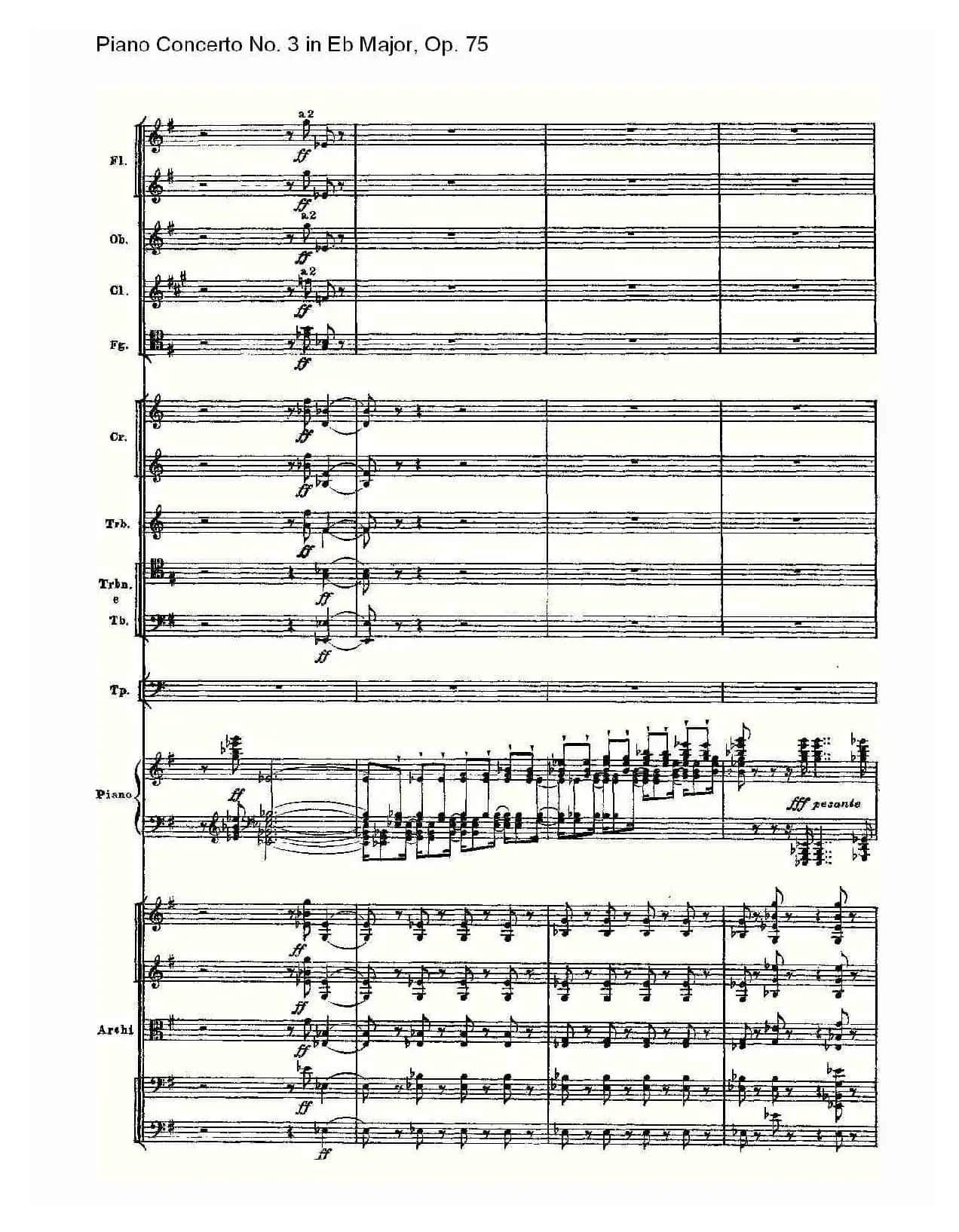 Piano Concerto No.3 in Eb Major,Op.75（Eb大调第三钢琴协奏曲）