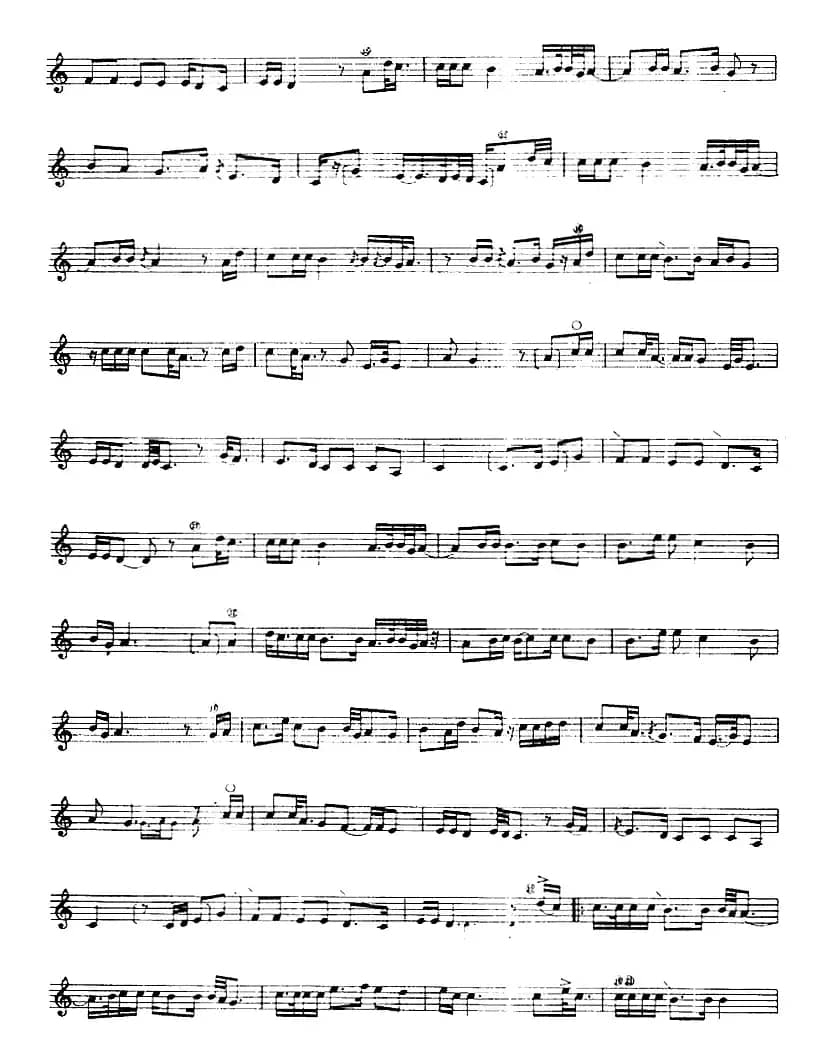 十二木卡姆：Ⅶ 埃介姆木卡姆 327——336（主旋律谱）