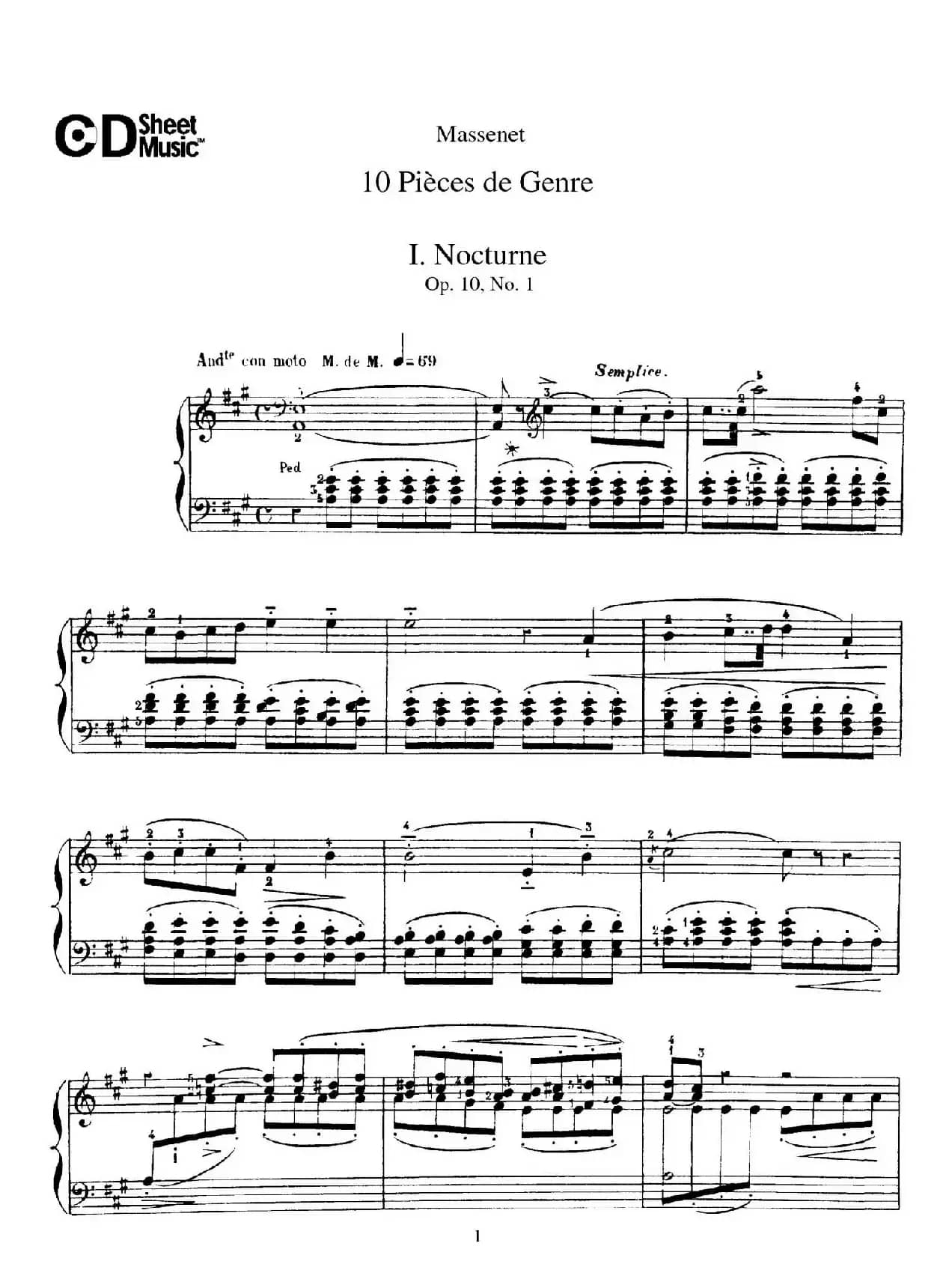 Dix Pièces de Genre Op.10（10首个性小品·Ⅰ）