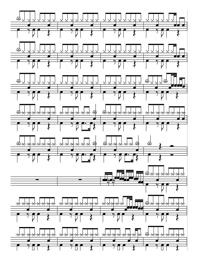 光辉岁月（架子鼓谱、2个版本）