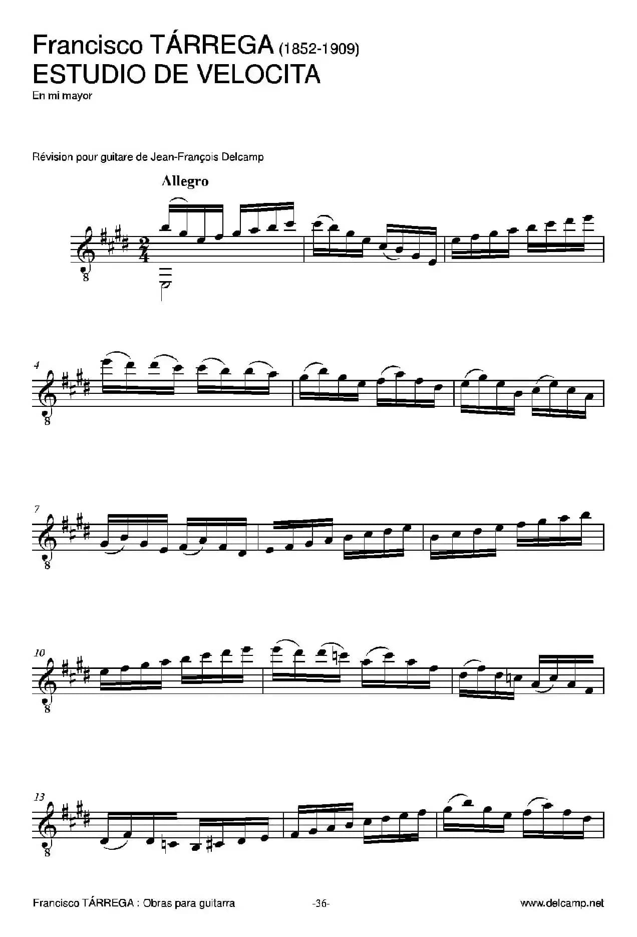 《塔雷加作品全集》第2部分（古典吉他）