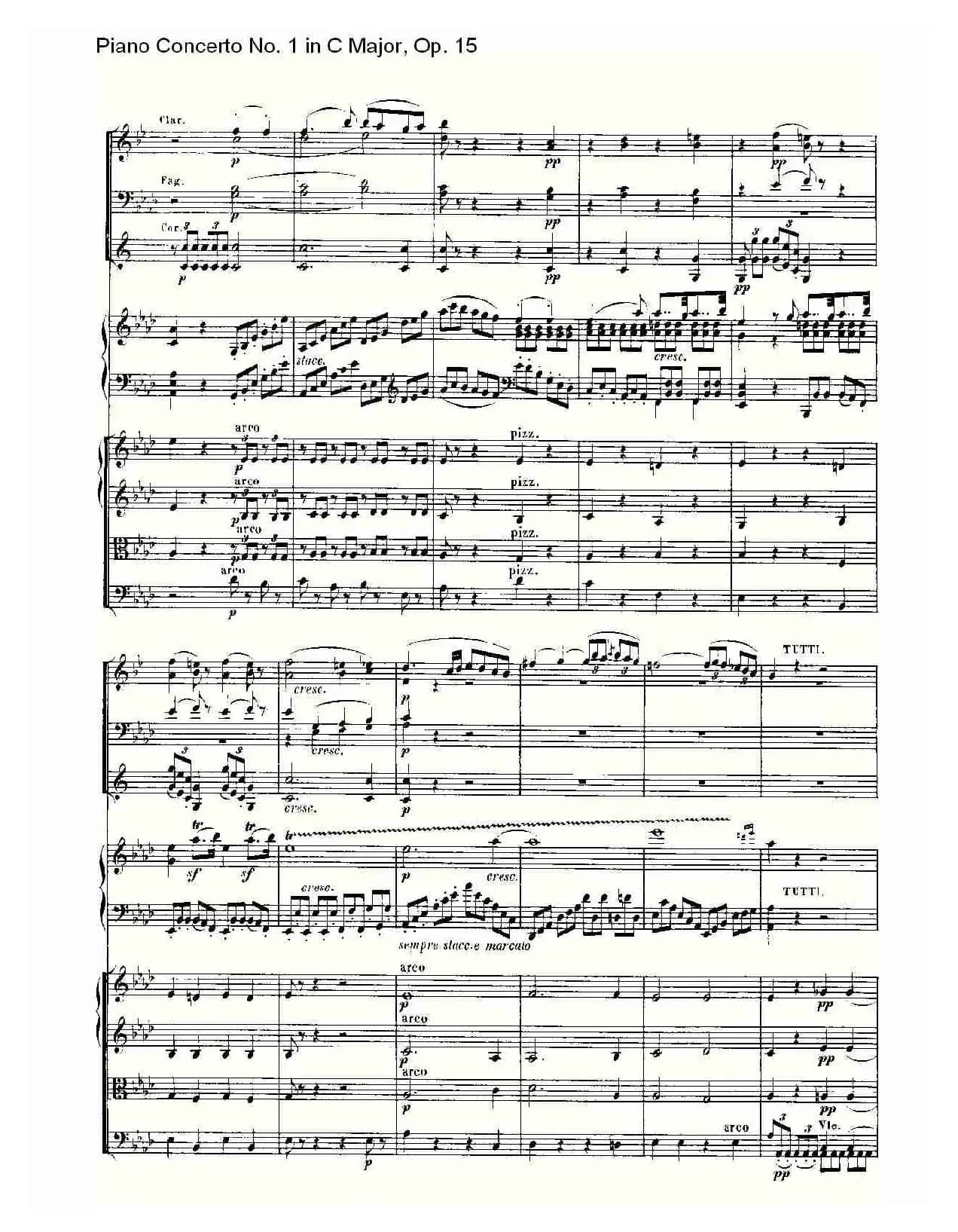 C大调钢琴第一协奏曲 Op.15 第二乐章