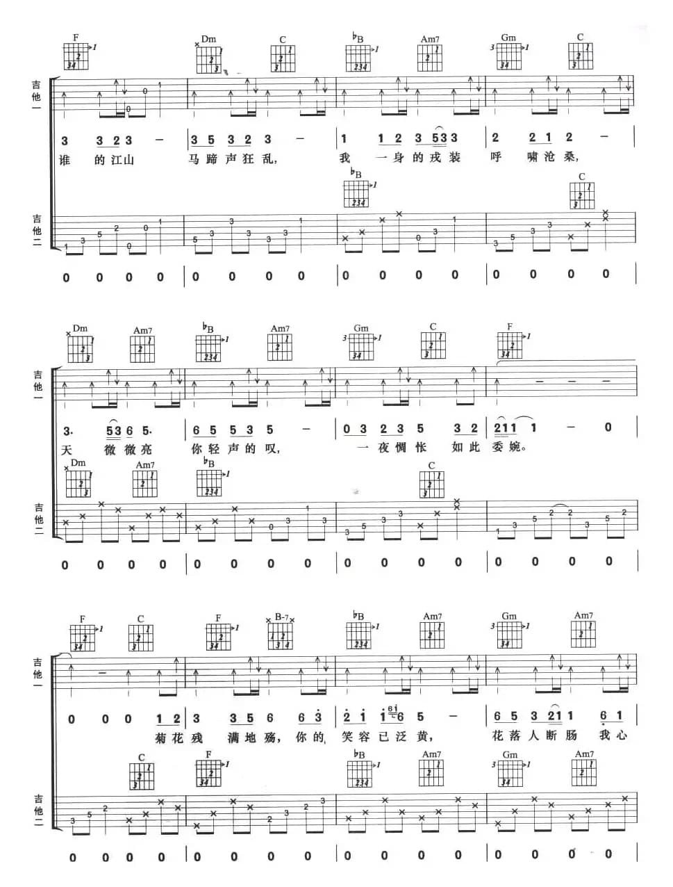 菊花台（双吉他）