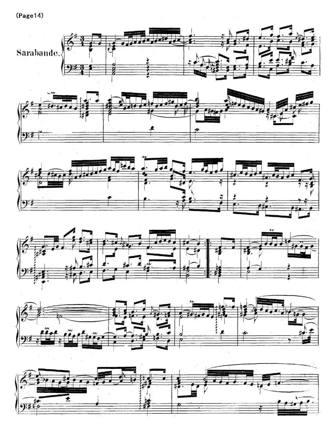 帕蒂塔6首德国组曲（No.6 e小调 巴赫 Partita e Minor BWV 830）