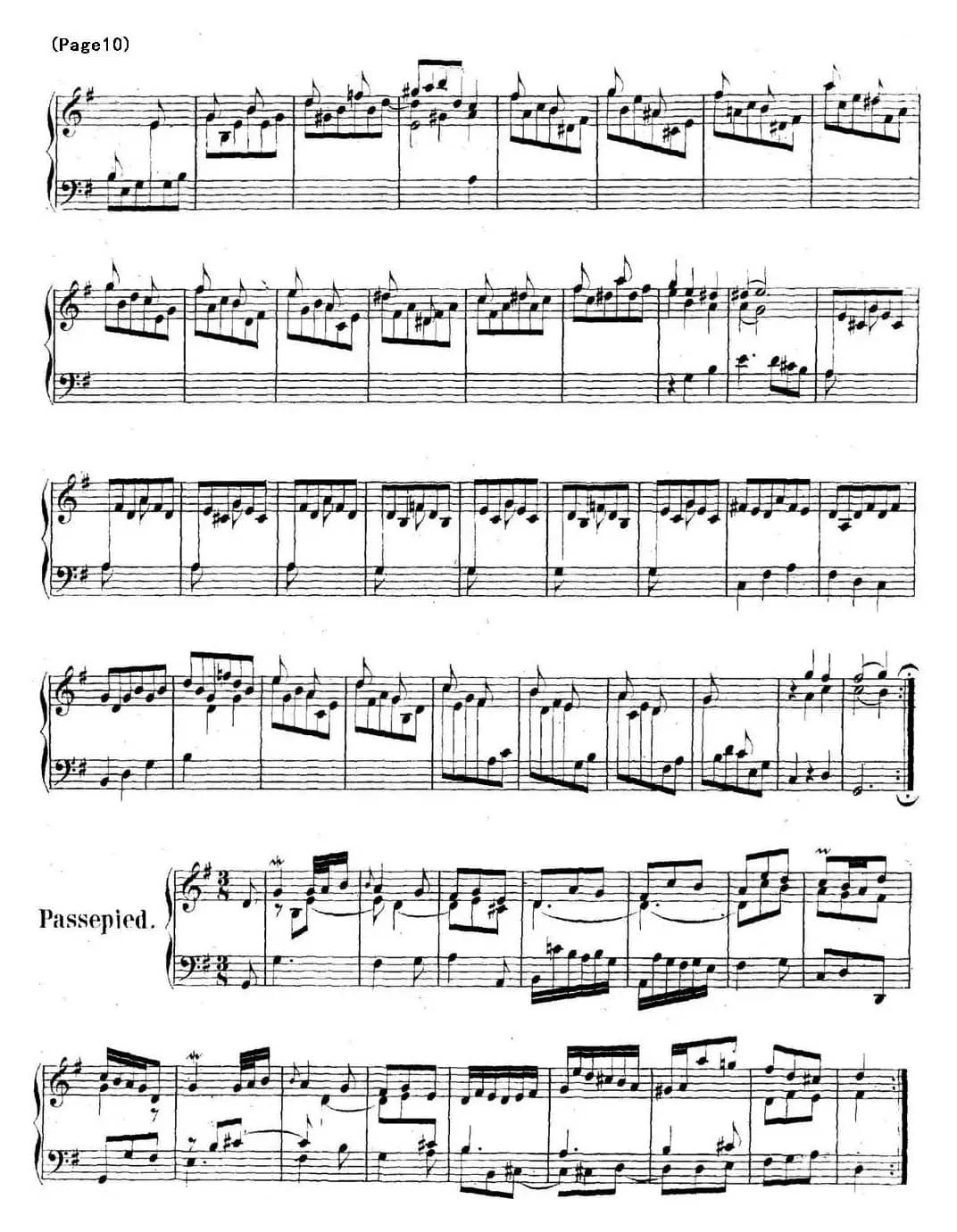 帕蒂塔6首德国组曲（No.5 G大调 巴赫 Partita G Major BWV 829）