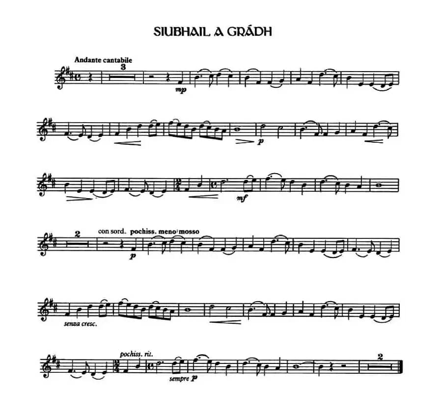 Siubhail a Gradh （爱尔兰曲调）