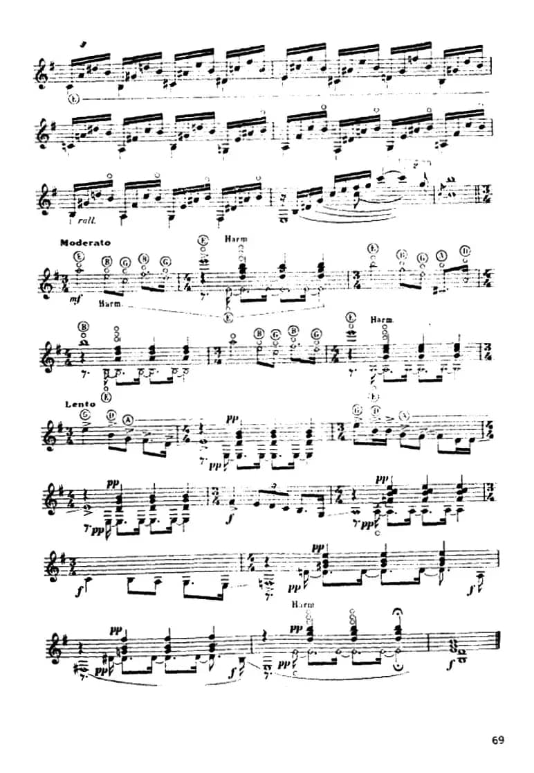 魏拉罗伯斯前奏曲五首·4（古典吉他）