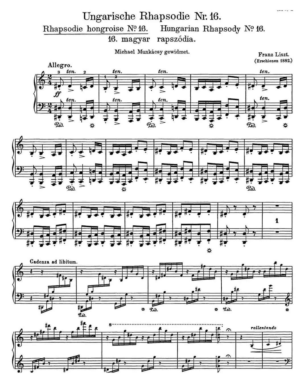 李斯特 匈牙利狂想曲CD Hungarian Rhapsodies S.244 No.16