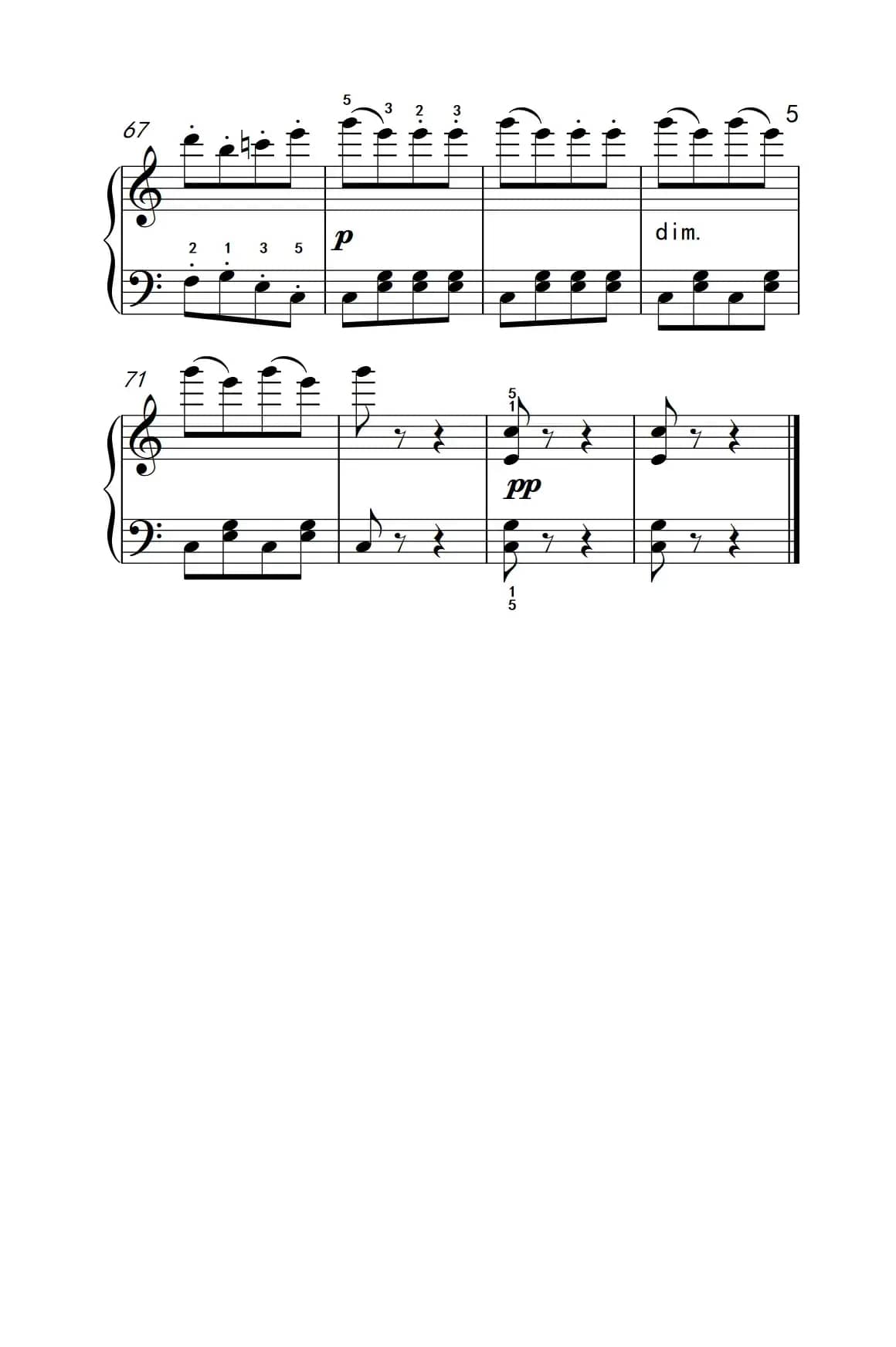 土耳其进行曲（老年大学 钢琴教程 2）