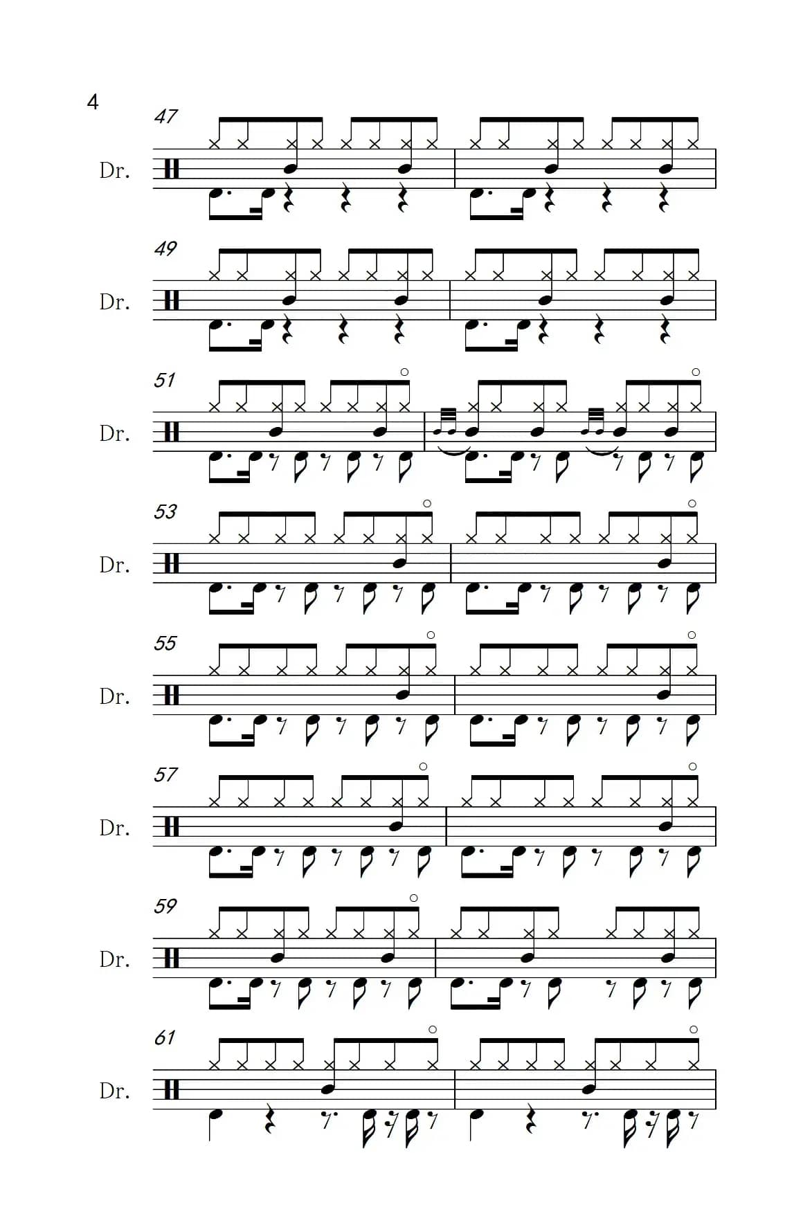 爱情买卖（架子鼓谱）